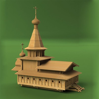 СВ Модель 1001 Спасская церковь 3440 деталей, 32х18х34 см 1/60