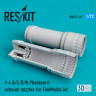 Reskit RSU72-0167 F-4 B/C/D/N Phantom II exhaust nozzles for FineMolds kit FineMolds 1/72