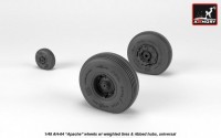 Armory ARAW48331 Boeing/Hughes AH-64 Apache wheels with weighted tires/tyres, spoked hubs, universal 1/48