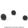 Armory ARAW72051 Mikoyan MiG-19 Farmer wheels with weighted tires/tyresMiG-19S, MiG-19PM 1/72
