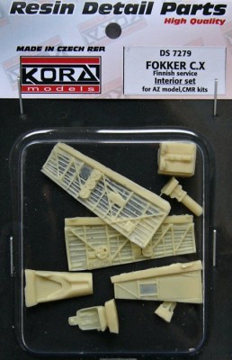 Kora Model DS7279 Fokker C.X Finnish service Interior Set (CMR) 1/72