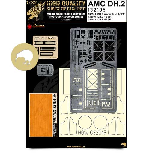 HGW 132105 AMC DH.2 - SUPER DETAIL SET (WNW) 1/32