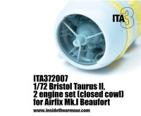 Inside the Armour ITA372007 Taurus II Engines (set of 2) (closed cowl version) Bristol Beaufort 1/72