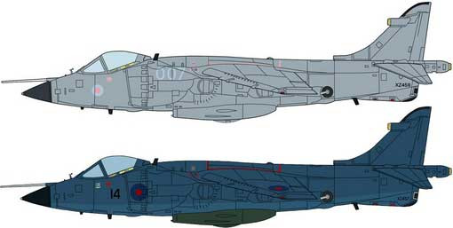 Hasegawa 02017 Самолет SEA HARRIER FRS Mk.1 "FALKLANDS" (Two kits in the box) (HASEGAWA) 1/72