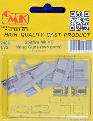 CMK 7486 Spitifre Mk.VC Wing Guns (2 guns, AIRFIX) 1/72
