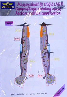 Lf Model M3270 Mask Bf 110G-6 (MTT) Camo.painting (REV,TRUM) 1/32