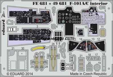 Eduard FE681 F-101A/C interior S.A.