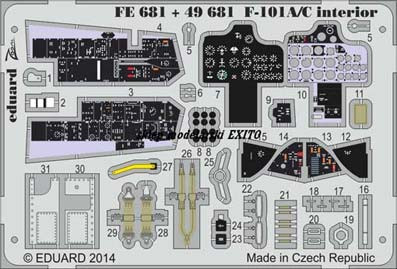 Eduard FE681 F-101A/C interior S.A.