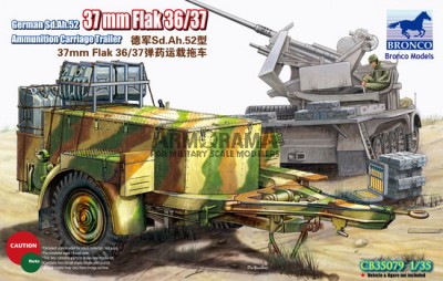 Bronco CB35079 Sd.Ah.52 37mm Ammunition Trailer 1/35