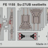 Eduard FE1155 Su-27UB seatbelts STEEL (GWH) 1:48