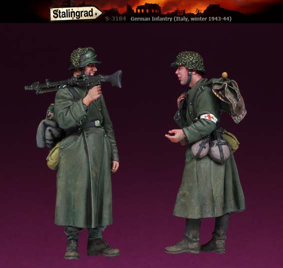 Stalingrad 3184 Вермахт: пулеметчик и санитар, 1943-45 1/35