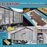 Sabre model 35A01-MW Немецкий крытый железнодорожный вагон G10 (6 в 1) с металлическими колёсами 1/35