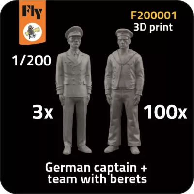Fly F200001 3x Captain &amp; 100x Sailors w/ berets 1/200
