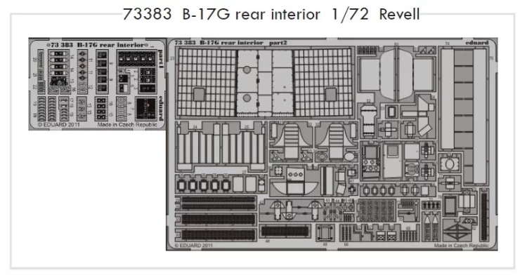 Eduard 73383 SET B-17G rear interior (REV) 1/72