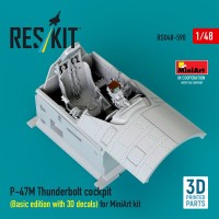 Reskit U48590 P-47M Thunderbolt cockpit Basic (MINA) 1/48