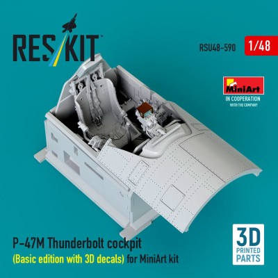 Reskit U48590 P-47M Thunderbolt cockpit Basic (MINA) 1/48