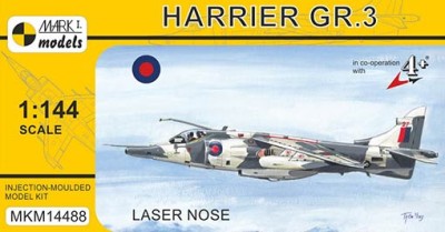 Mark 1 Models MKM-14488 Harrier GR.3 'Laser Nose' (4x camo) 1/144