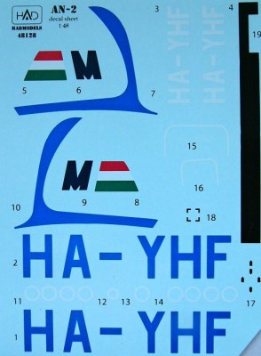 HAD 48128 Decal AN-2 Civilian (HA-YHF) 1/48