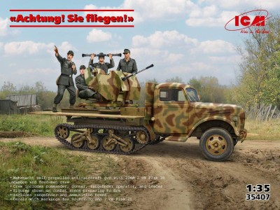 ICM 35407 Sd.Kfz.3b with 2cm Flak 38 and crew (4 fig.) 1/35