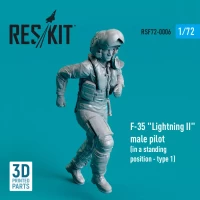 Reskit F72006 F-35 Lightning II male pilot - standing 1 1/72
