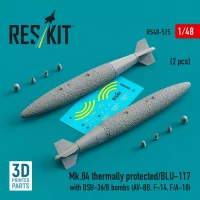Reskit 48525 Mk.84 therm.prot./BLU-117 w/ BSU-36/B bombs 1/48