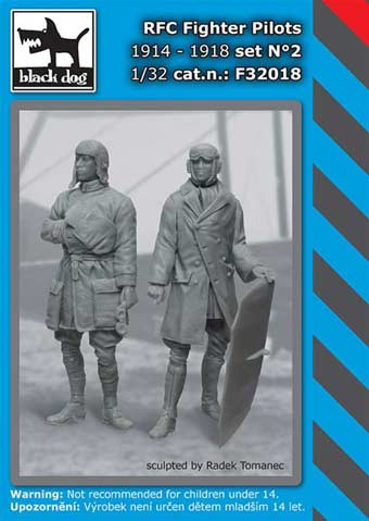 BlackDog F32018 RFC Fighter Pilots set 1914-18 No.2 (2 fig.) 1/32