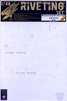 HGW 481033 Messerschmitt Bf 109 E-3/4/7 RIVETING SET 1/48