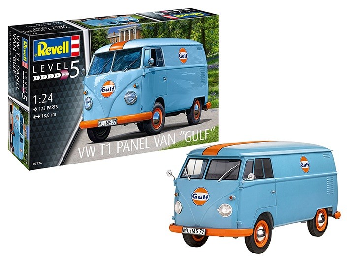 Revell 07726 VW T1 Panel Van (Gulf Decoration)(April 2024 release) 1/24