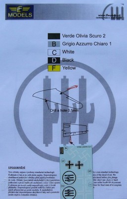LF Model C7223 Decals for Ambrosini SAJ 207 w/ 20mm cannons 1/72