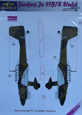LF Model M3216 Mask Ju 87B/R Stuka (TRUMP/REV) 1/32