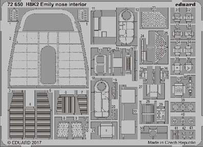 Eduard 72650 H8K2 Emily nose interior 1/72