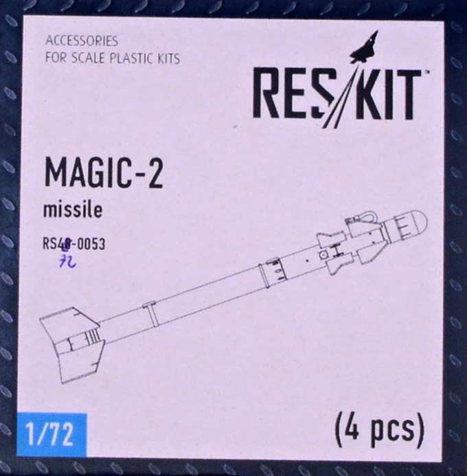 Reskit RS72-0053 MAGIC-2 missile (4 pcs.) 1/72
