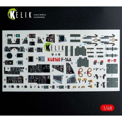 Reskit K48160 F-14A - interior 3D (HAS) 1/48