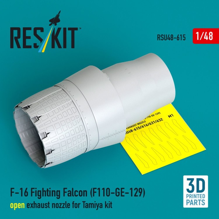 Reskit RSU48-615 F-16 Fight.Falcon (F110-GE-129) exh.noz.(TAM) 1/48