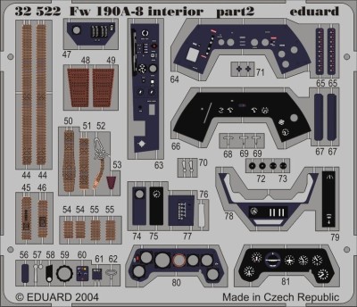 Eduard 32522 Fw 190A-8 interior HAS