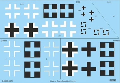 Eduard D48035 Decals 1/48 Bf 109G-10 MTT/WNF nat.insignia (EDU)