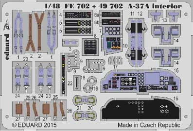 Eduard 49702 Фототравление для A-37A S. A. 1/48 (распродажа)