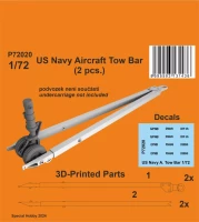 CMK P72020 US Navy Aircraft Tow Bar (2 pcs.) 3D-Printed 1/72