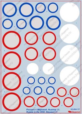 Begemot Decals 32-004 Ньюпор-11 WWI 1/32