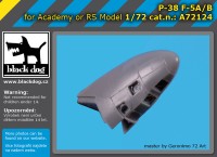Black Dog A72124 Lockheed F-5A Lightning (designed to be used with Academy or RS MODELs kits) 1/72