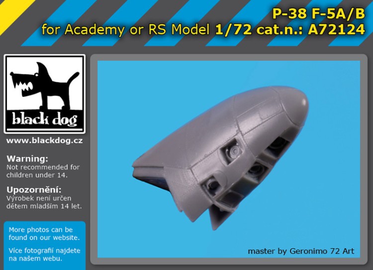 Black Dog A72124 Lockheed F-5A Lightning (designed to be used with Academy or RS MODELs kits) 1/72