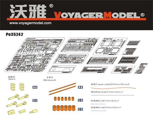 Voyager Model PE35242 Фототравление WWII German Pz.Kpfw.III Ausf.N sPz.Abt 501 Afrika (For DRAGON 6431) 1/35