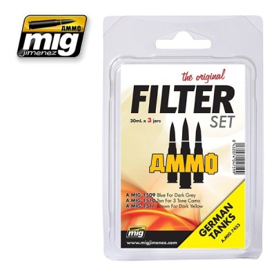 Ammo Mig 7453 Набор их трех фильтров для немецких танков