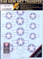 HGW 248905 U.S. National Insignia 1943-1944 декаль 1/48