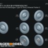 Voyager Model PR35117 WWII German Kubelwagen Type 82 Early Wheels Pattern 2 (For All) 1/35