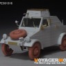 Voyager Model PR35117 WWII German Kubelwagen Type 82 Early Wheels Pattern 2 (For All) 1/35