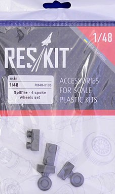 Reskit RS48-0103 Spitfire 4-spoke wheels set (EDU,ICM,TAM,REV) 1/48
