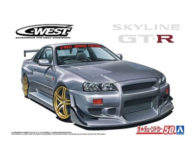 Aoshima 69905 C-WEST BNR34 Skyline GT-R '02 (NISSAN) 1/24