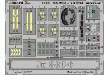 Eduard 73294 Ju 88C-6 interior S.A. HAS