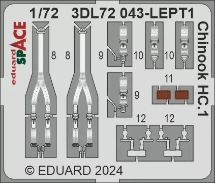 Eduard 3DL72043 Chinook HC.1 SPACE (AIRF) 1/72